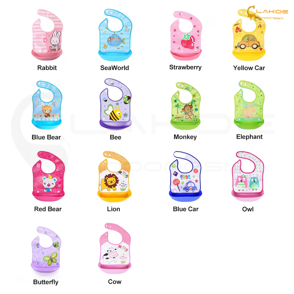 LAKOE celemek makan bayi EVA slaber bib bayi waterproof