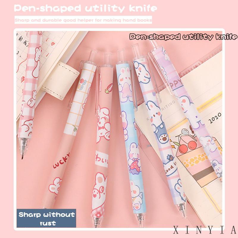 【COD】Pemotong Seni Pena Tekan Lucu Pemotong Kertas Kartun Portabel Pemotong Kertas Scrapbook Sederhana / Pisau Pemotong