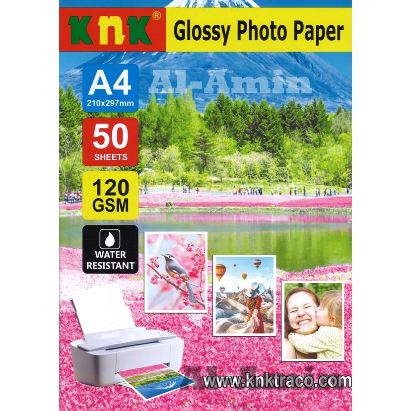 

50 Lembar Glossy Paper / Kertas Foto 120gsm KNK Original