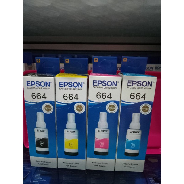 tinta Epson black dan warna 664