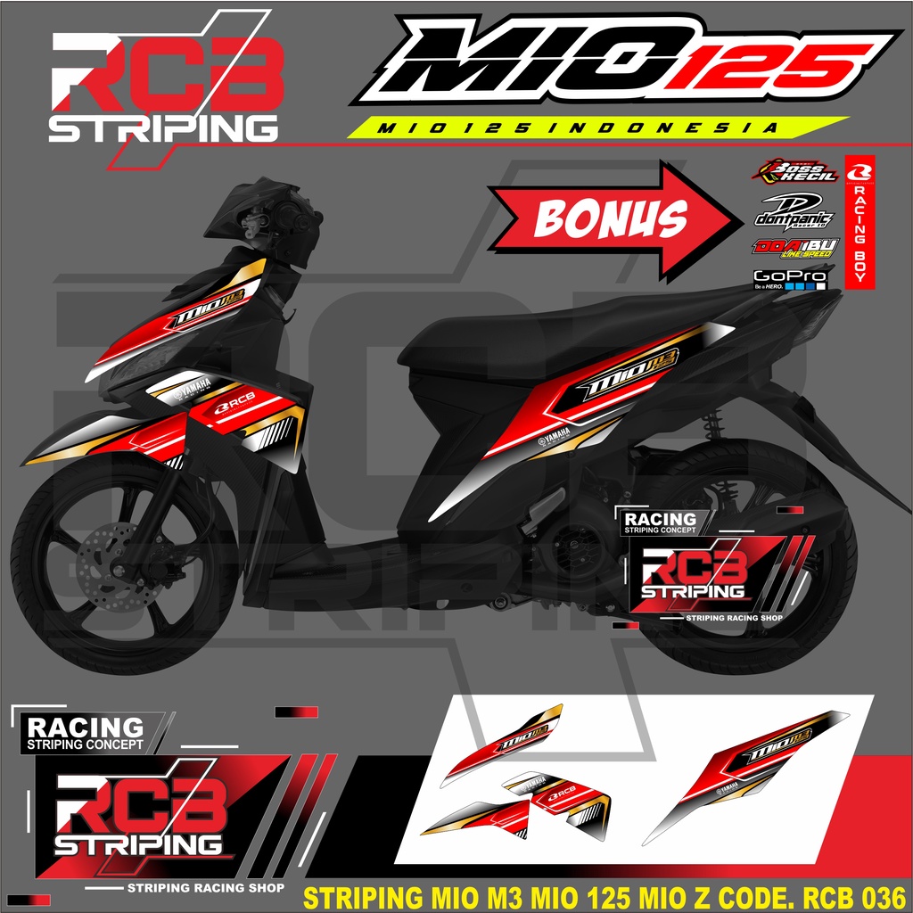 Sticker Striping Variasi Mio M3 - Striping Mio M3 Lis Mio M3 / MIO Z / MIO M3 SEMI FULL BODY