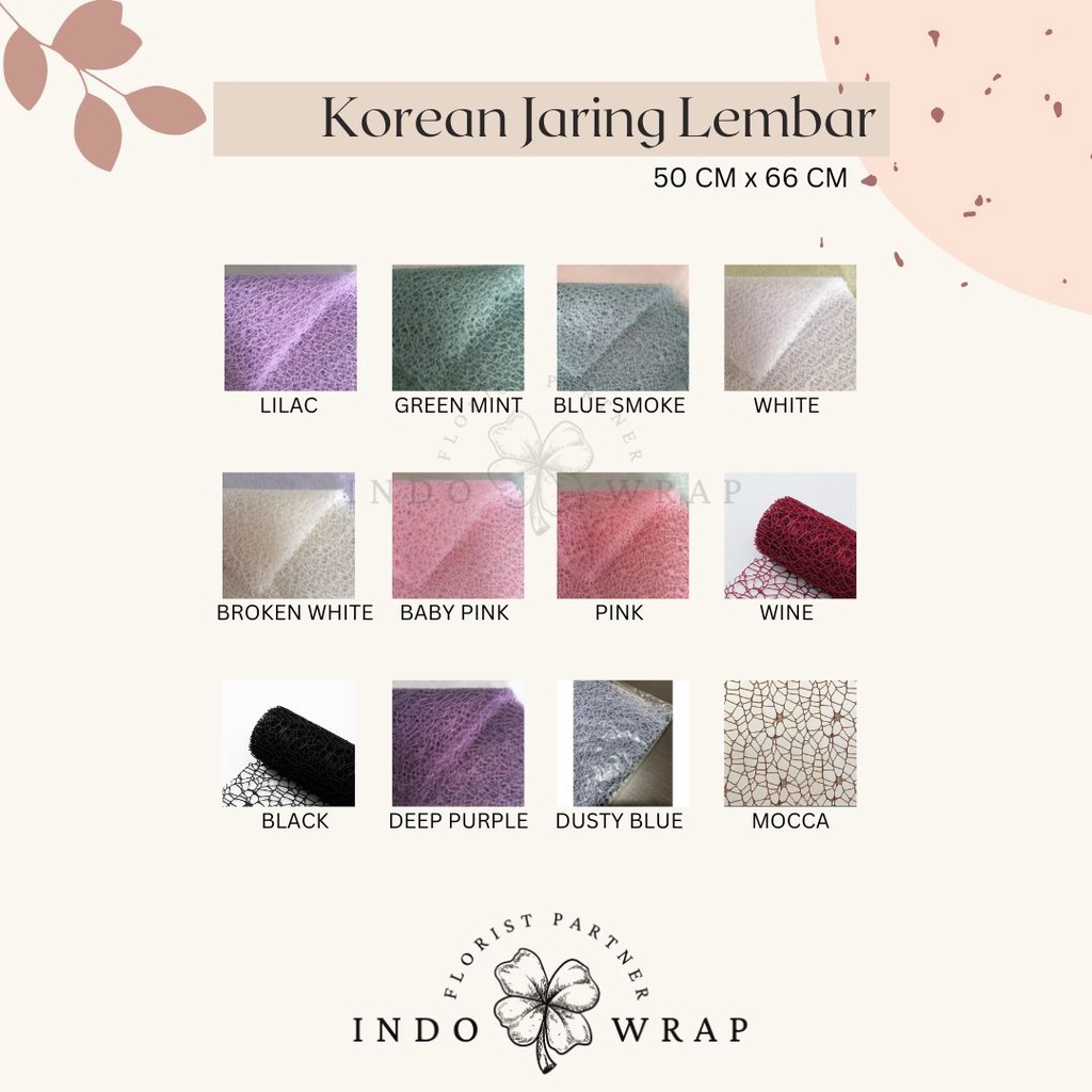 

KERTAS FLOWER WRAPPING KOREAN JARING LEMBAR ECER KERTAS BUKET BUNGA HAND BOUQUET