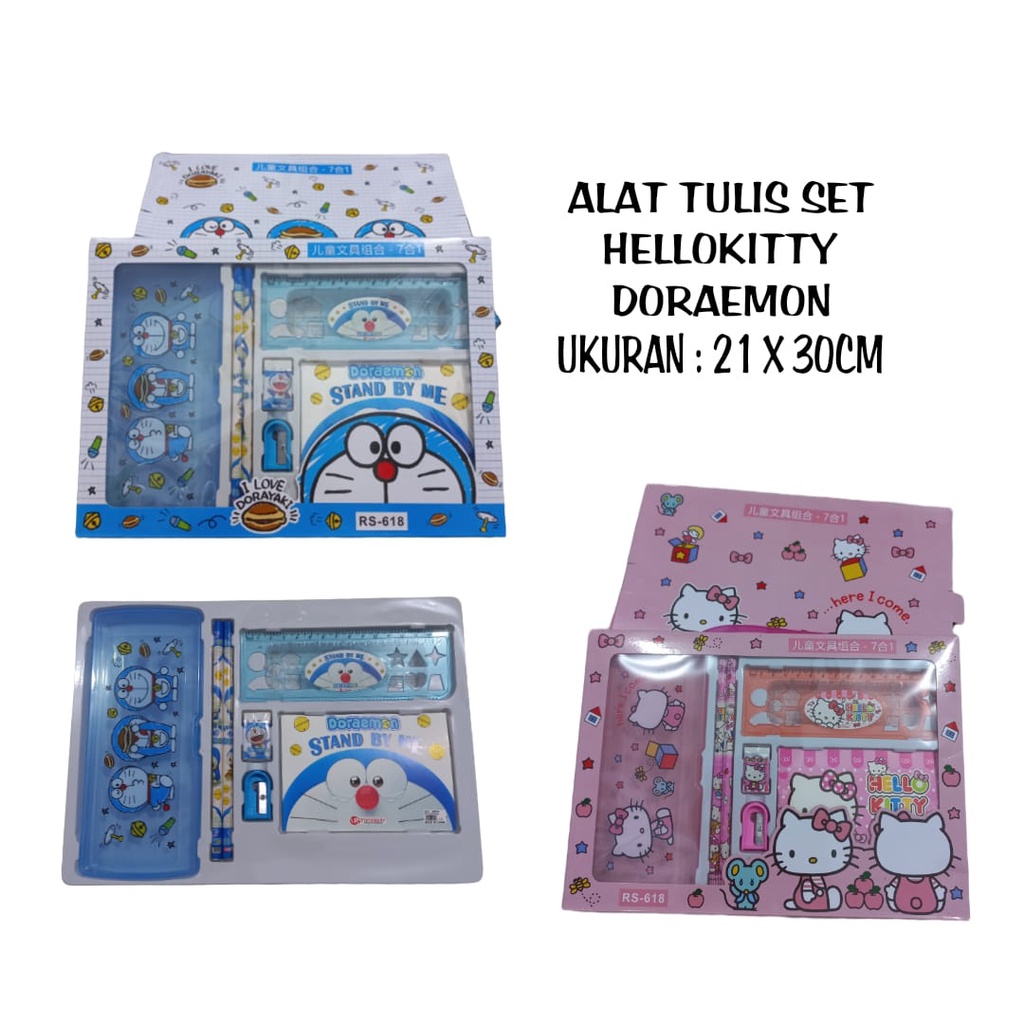 

ALAT TULIS SET DORAEMON / ALAT TULIS SET HELLOKITTY / ATK HELLOKITTY / ATK DORAEMON / Alat tulis Anak Sekolah Set Lengkap Paket Alat Tulis Sekolah