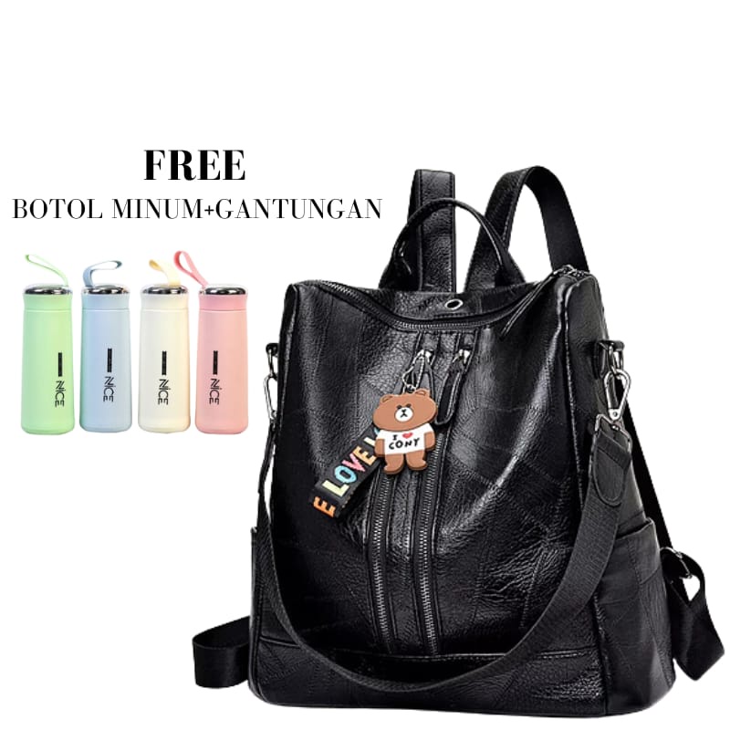 RAJA(COD)✓BACKPACK QUEENTANNY FREE GANTUNGAN FASHION KOREA K pop