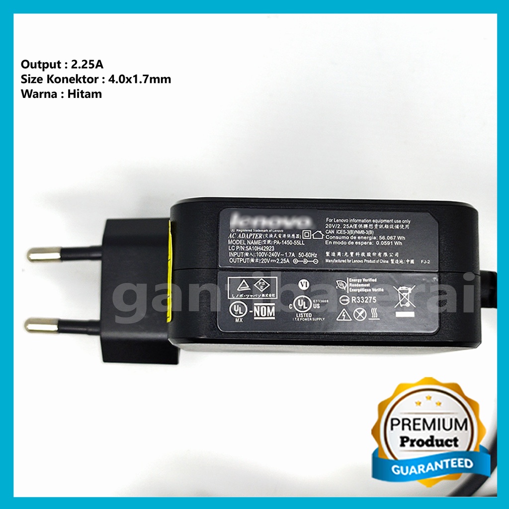 Adaptor Charger Lenovo Ideapad  2.25A 4.0x1.7mm