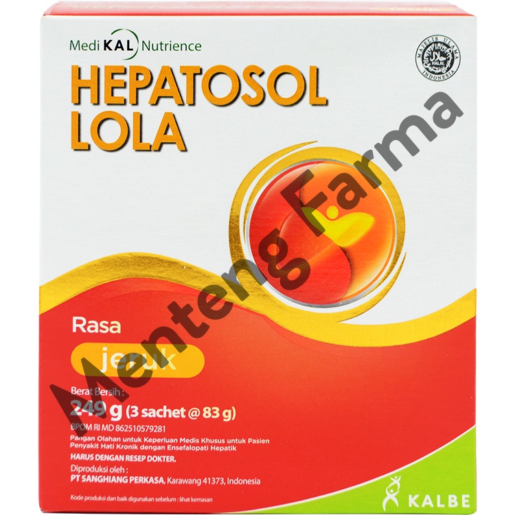 Hepatosol Lola Orange 249 Gram - Susu Nutrisi Khusus Pasien Gangguan Hati Berat