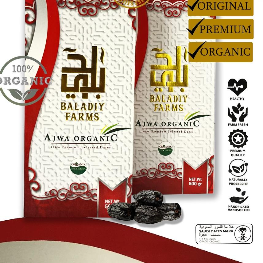 

limited STOCK!Kurma Ajwa Organik 500 Gram / Kurma Baladiy Organic Asli Madinah / Kurma Nabi|KD8