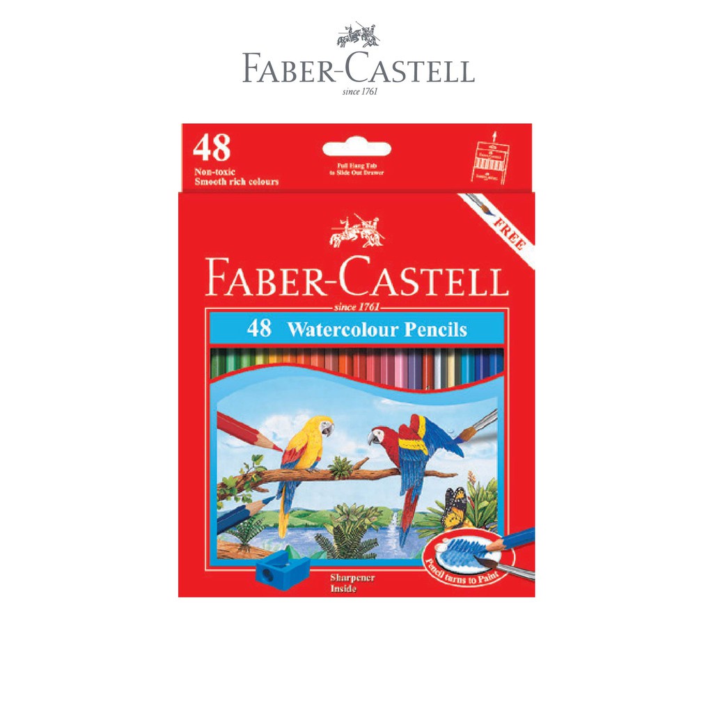 

Pensil Warna Faber Castell Water Colour 48 Warna 114468 Parrot - SHAGB