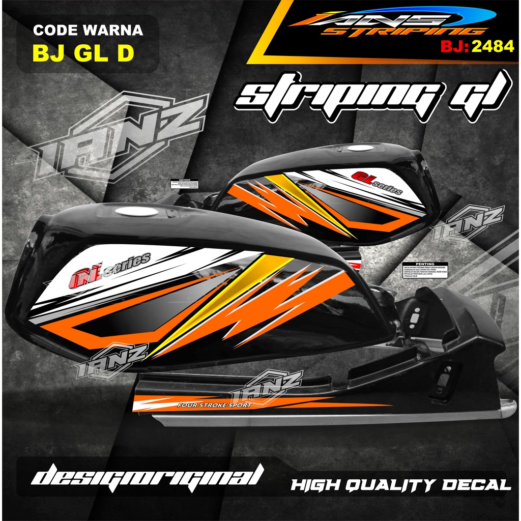 CUSTOM STRIPING VARIASI GL NEOTECH / STIKER GL MAX / STRIPING GL PRO / STIKER MOTOR GL TERBARU / VARIASI STIKER GL 100