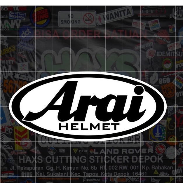 Cutting Sticker Arai Helmet Ukuran 9 Cm Untuk Helm