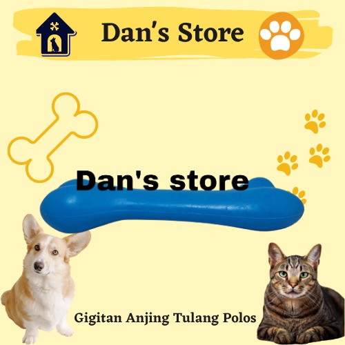 Gigitan Anjing Tulang Polos - Mainan Anjing Melatih Gigi Aman Dimakan