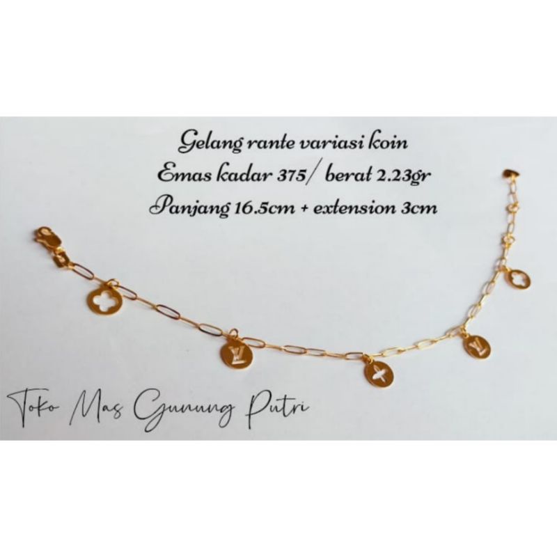 gelang rantai variasi koin