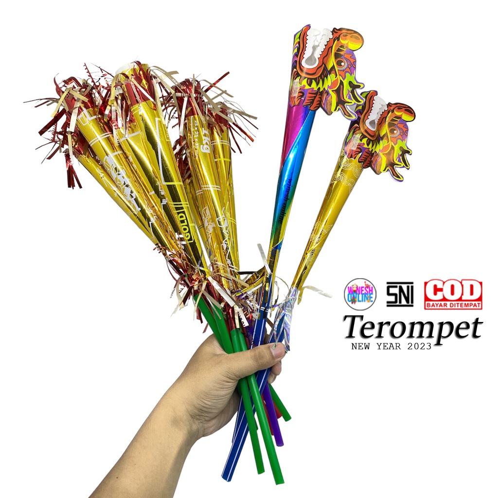 NEW 2 in 1 Terompet Bendera Hari Kemerdekaan / Terompet Naga / Terompet / Terompet ulang tahun