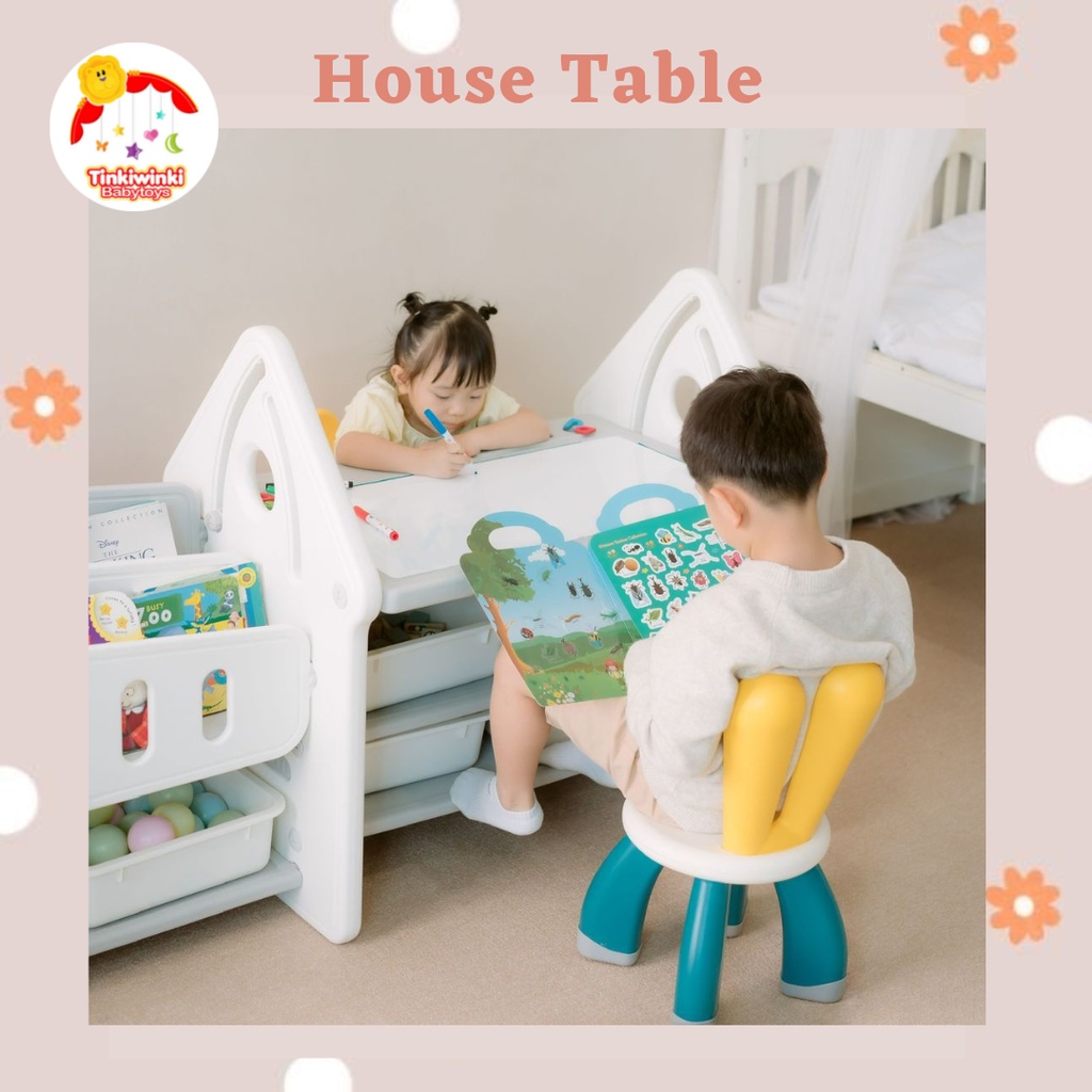 Duo Ladies House Table Rak dan Meja Belajar Anak