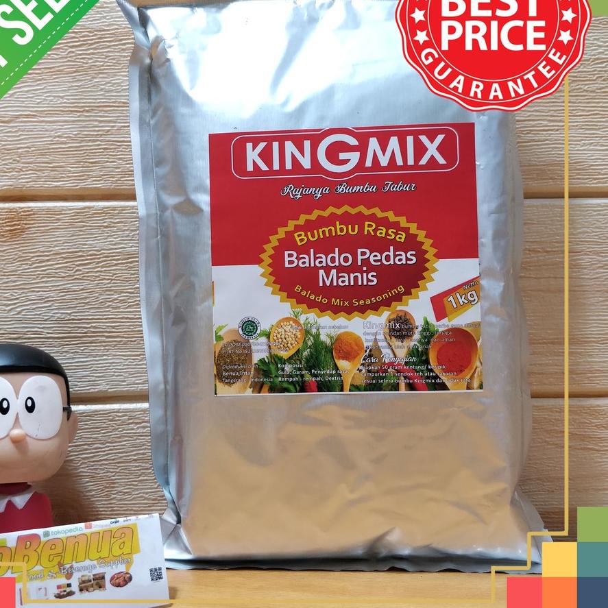 

DISKON BRANDS FESTIVAL Bumbu tabur Rasa Balado Pedas Manis 1 Kg KINGMIX HI 