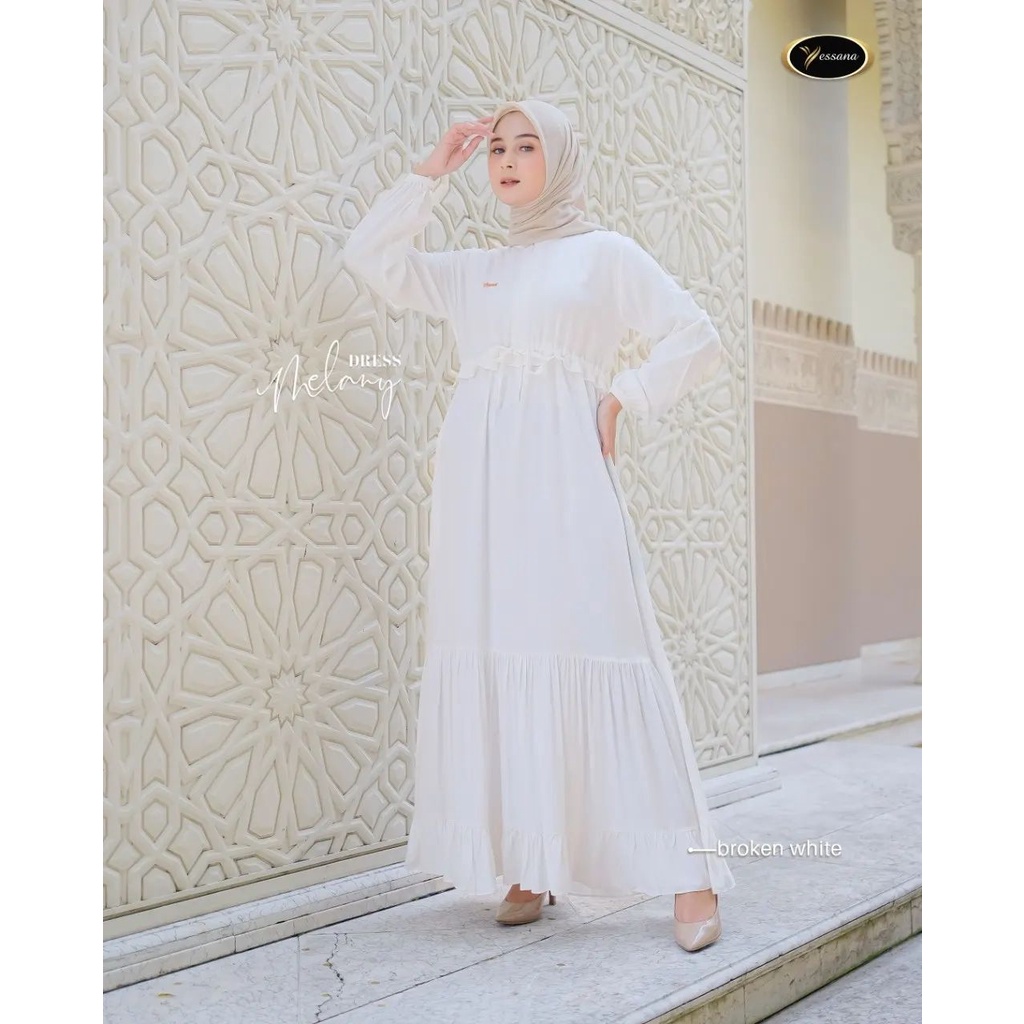 Promo MIDI MELANY DRESS KATUN JEPANG LOKAL Terlaris