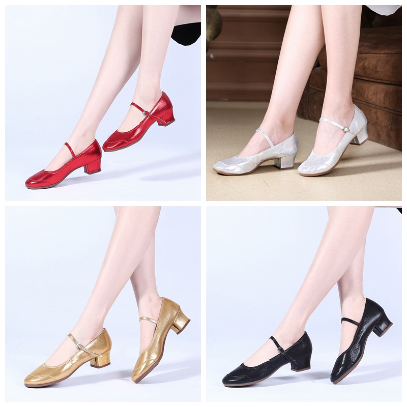 YAN Sepatu Dansa Latin/ Line Dance Heels 4cm Sepatu Dance Wanita Terbaru