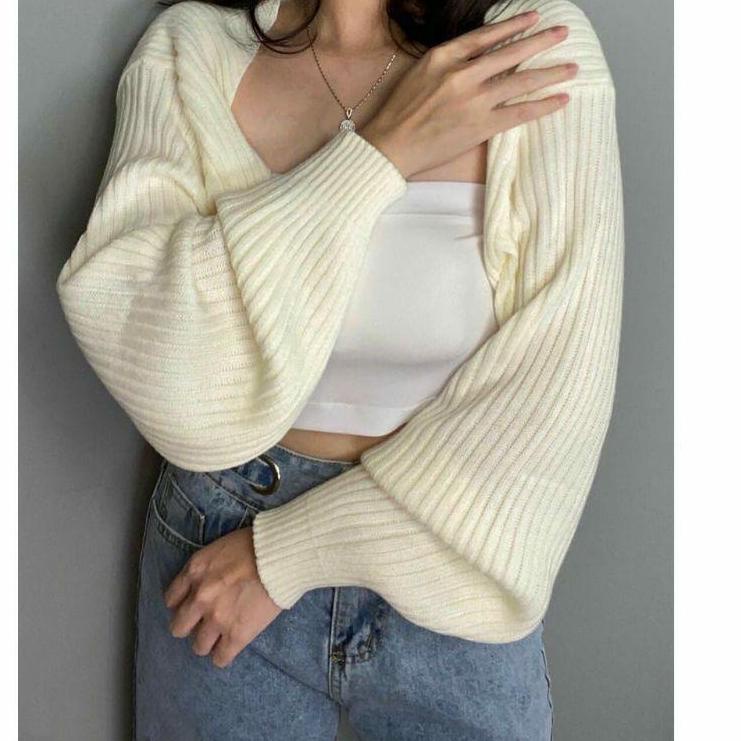 Recomended LIAM OVERSIZE CROP CARDIGAN/Bolero Rajut Wanita Liam Oversize Crop