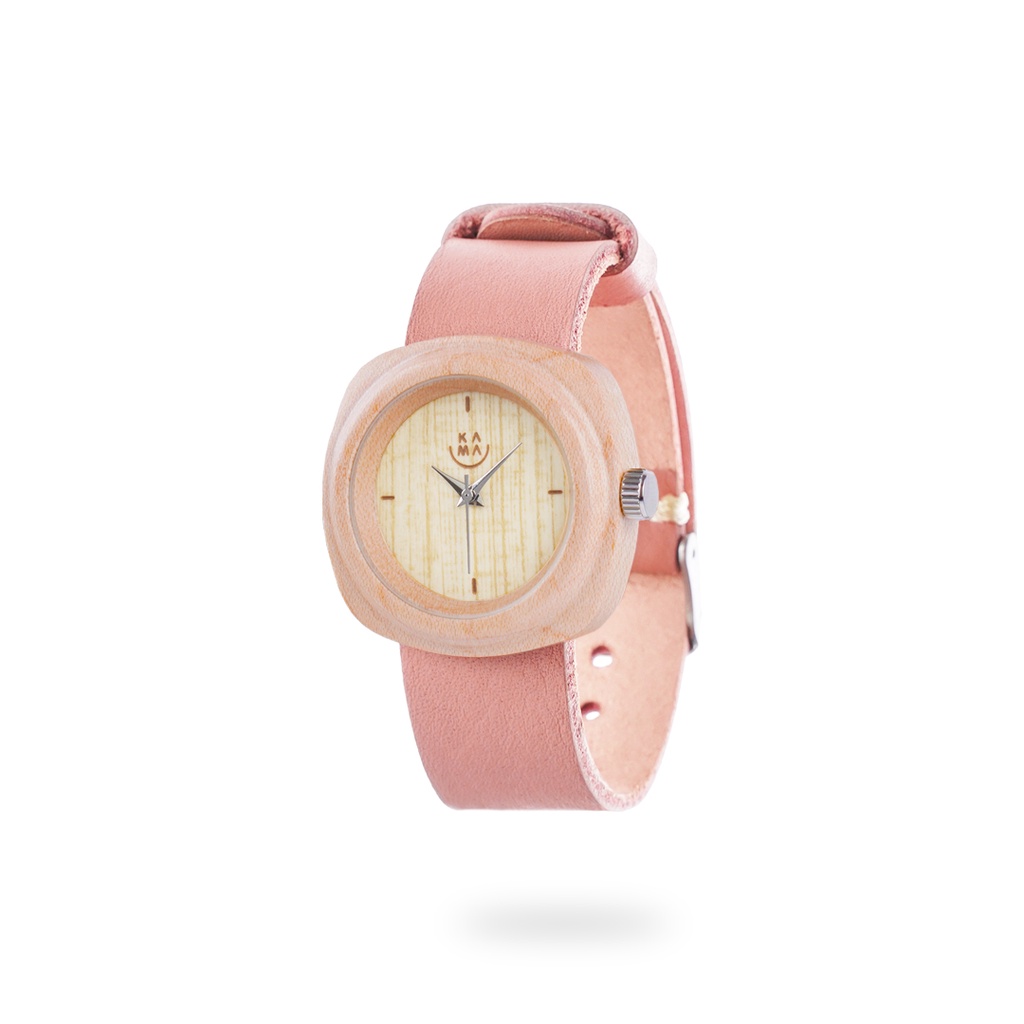 Kama Watch 2.0 Jam Tangan Kayu Maple Dial Putih
