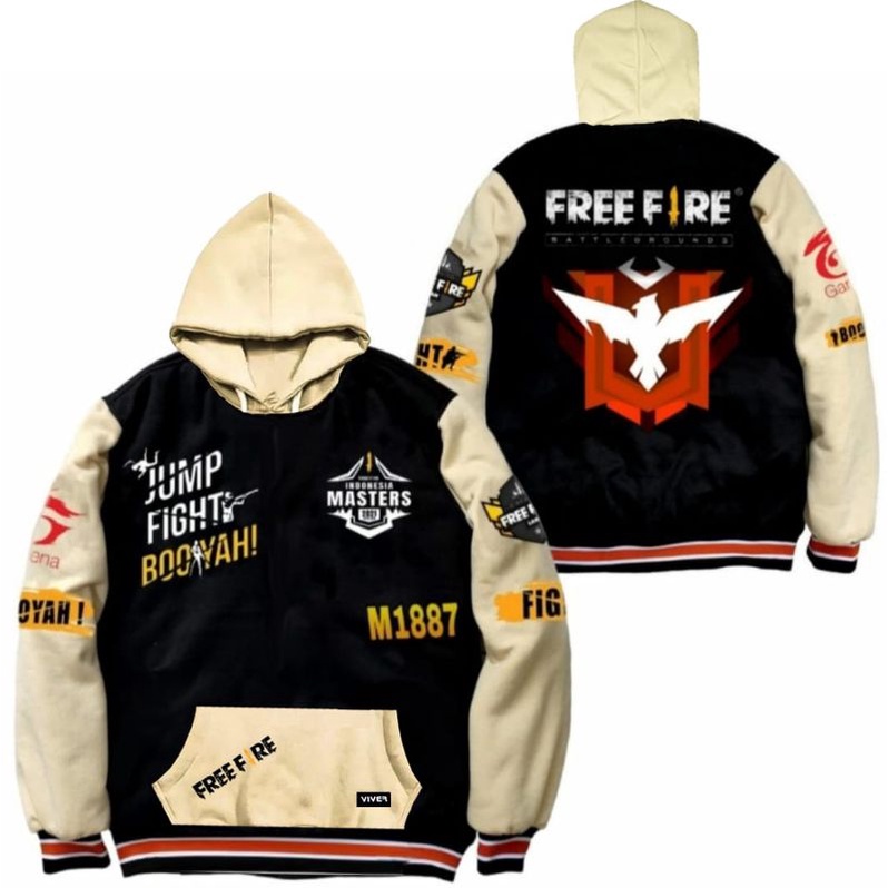 Jaket Varsity Sweater Baseball Anak gaming Angel Freefire