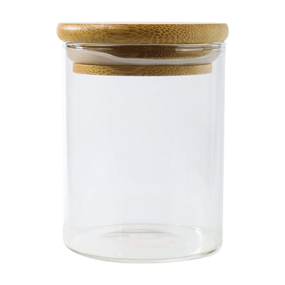 Toples Kaca Minimalis Aestetik  Penyimpanan Makanan Borosilicate Glass Storage Jar 250ml