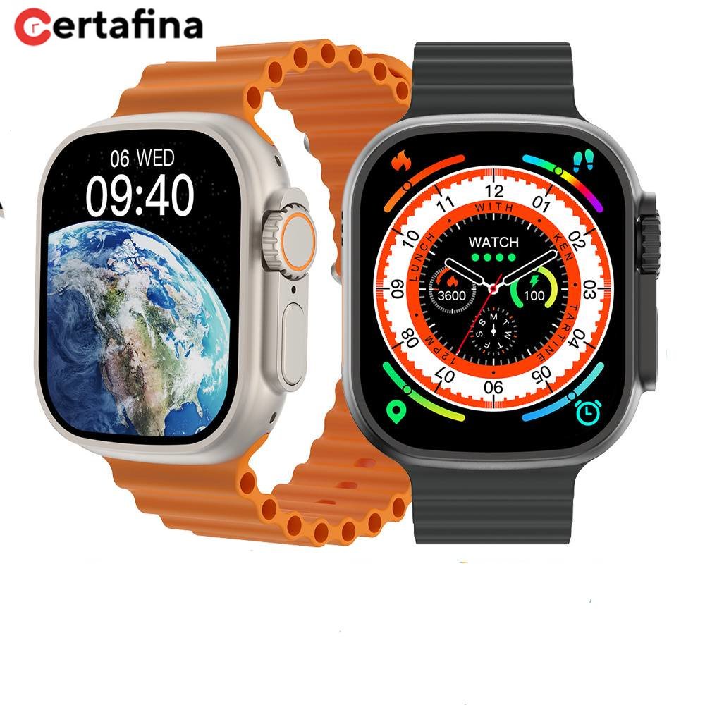 New Certafina Smart Watch IWO Ultra W68 2.0inch 49mm Screen Wireless Charger Bluetooth Call Body