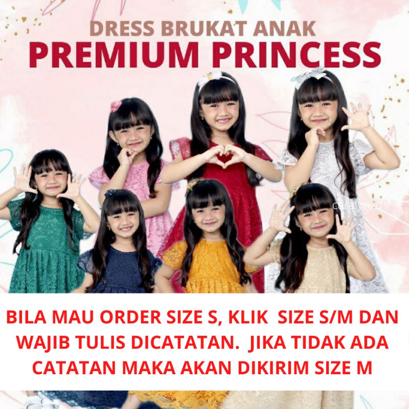 PREMIUM DRESS BRUKAT PESTA CANTIK ANAK PRINCESS 0-9 TAHUN PAUD SD