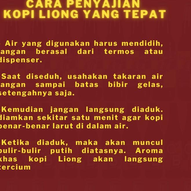 

Ready Banyak Kopi Liong Plus Gula 20 Sachet Khas Bogor HR6#