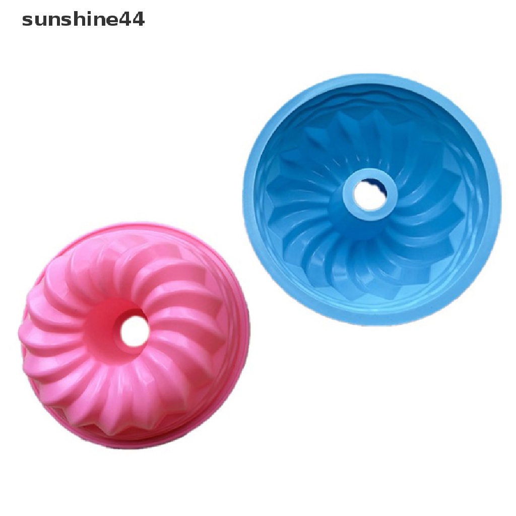 Sunshine Cetakan Kue / Roti Bentuk Spiral Bahan Silikon Ukuran 6 Inci