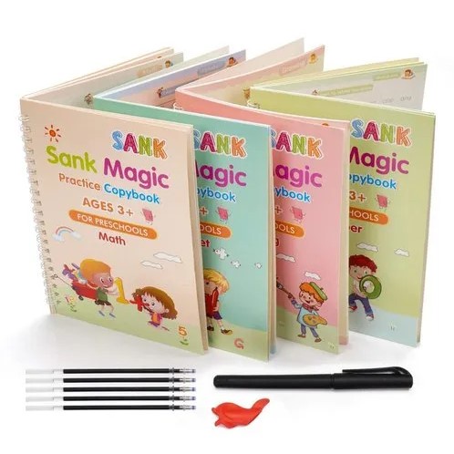 

SANK MAGIC BOOK 4 SET | 1 SET ISI 4 BUKU + PULPEN + 10 REFILL BUKU ANAK BELAJAR MENULIS MENGHITUNG