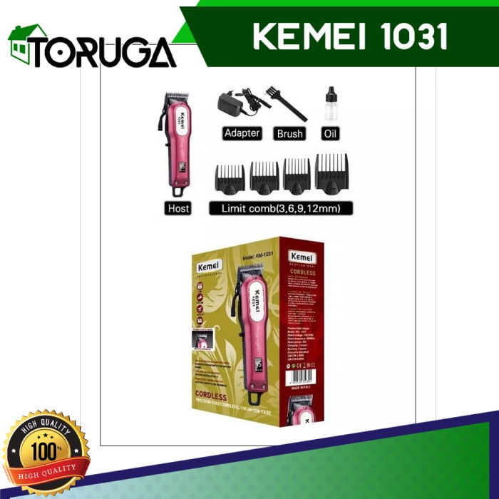 Alat Mesin Cukur Rambut Kemei KM-1031 Clipper Rechargeable Lithium