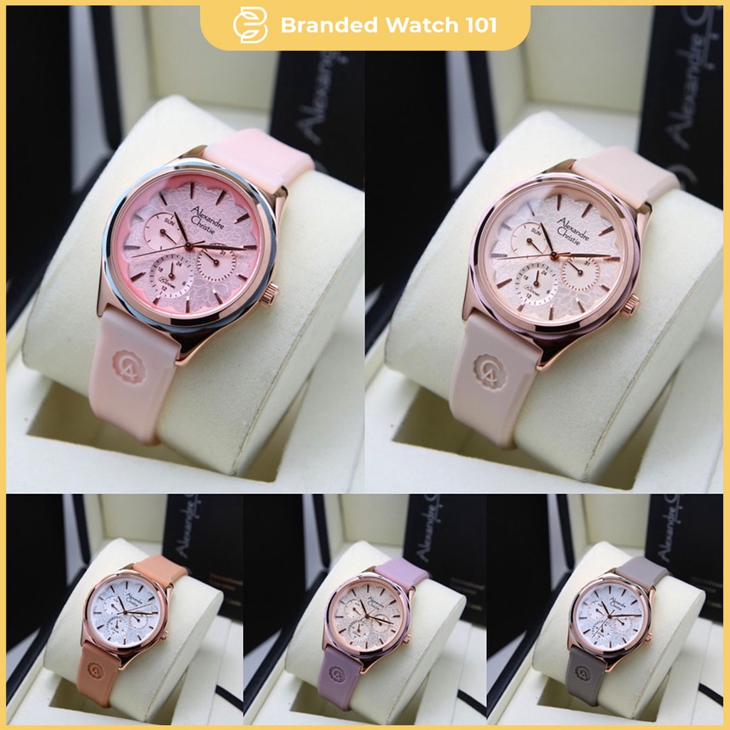 ORIGINAL Jam Tangan Wanita Alexandre Christie AC 2994 / AC2994 / 2994 Garansi Resmi 1 Tahun, Rubber