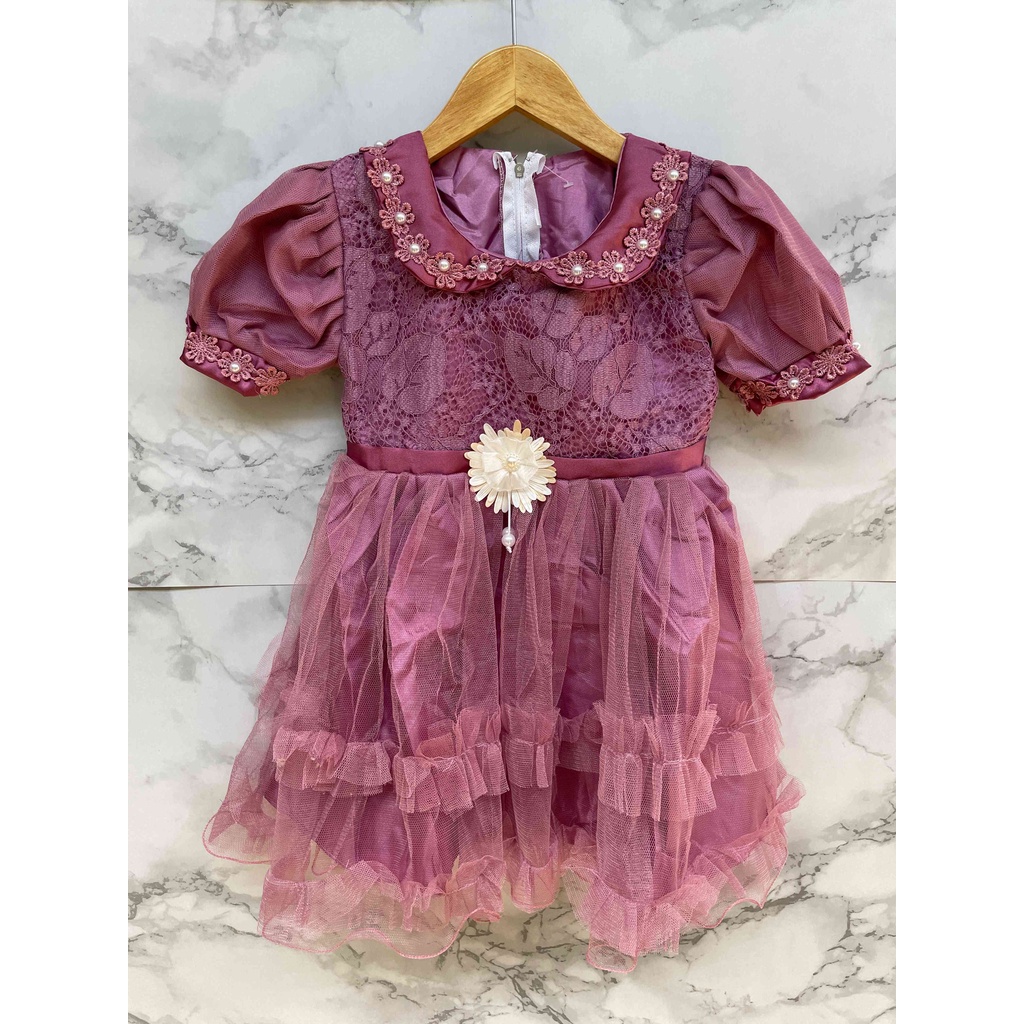 Dress Brokat Anak Perempuan Brocade corneli mix tutu Aurora 004