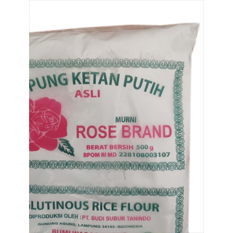 TEPUNG KETAN PUTIH MURNI ROSE BRAND 500 GR - TEPUNG ORIGINAL HALAL MUI