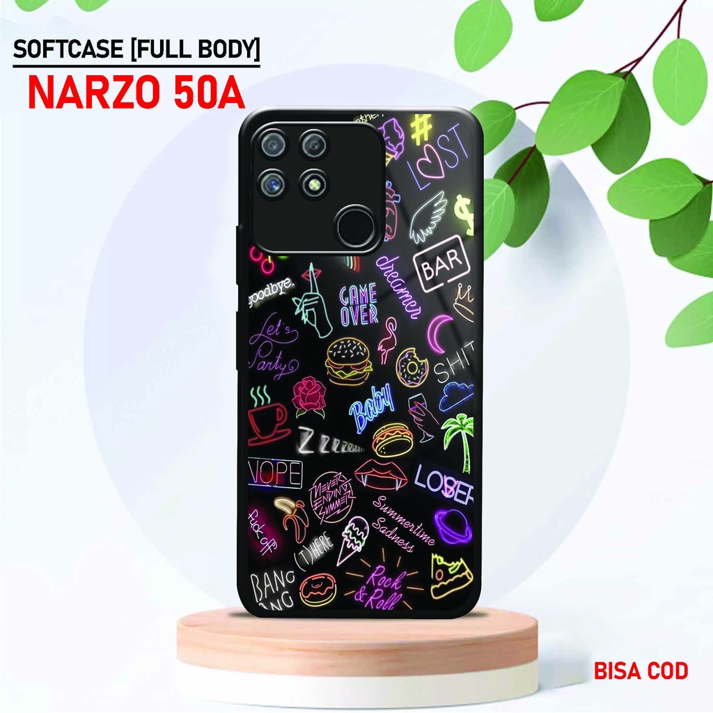 Softcase Kaca Kilau Realme Narzo 50A - ( SC 14 ) Case Full Body Realme Narzo 50A - Silikon Glossy Re