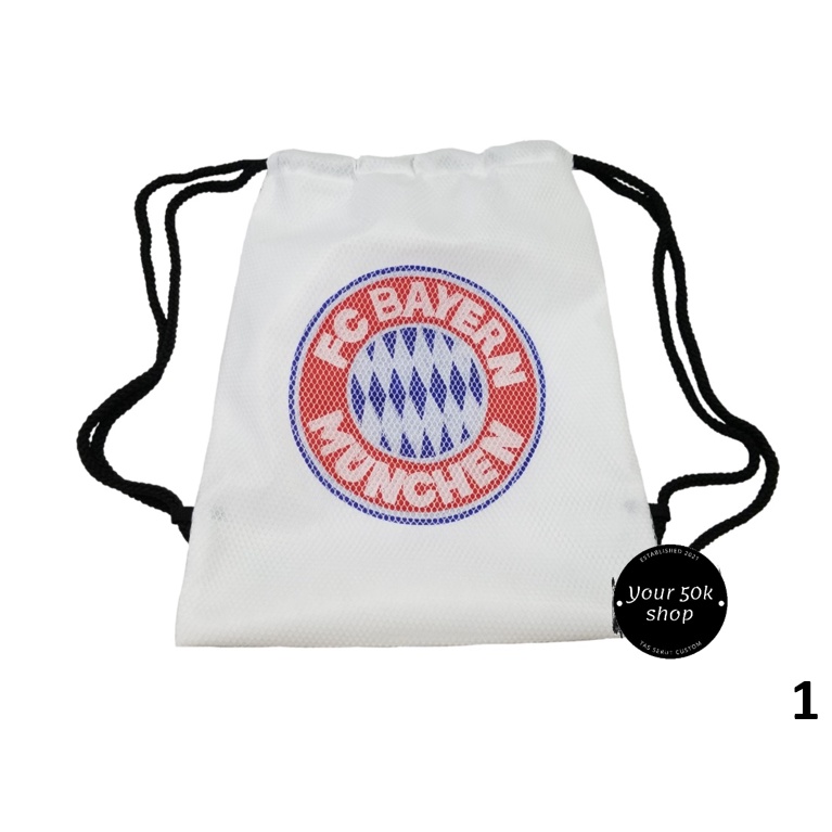 Tas serut FC Bayern Munich TAS RANSEL FC Bayern Munchen TAS SEPATU BOLA Goodiebag Olahraga Futsal TA
