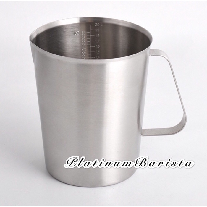 Top sus304 Milk jug 2000ml 2L pitcher gelas ukur gelas takar stainless