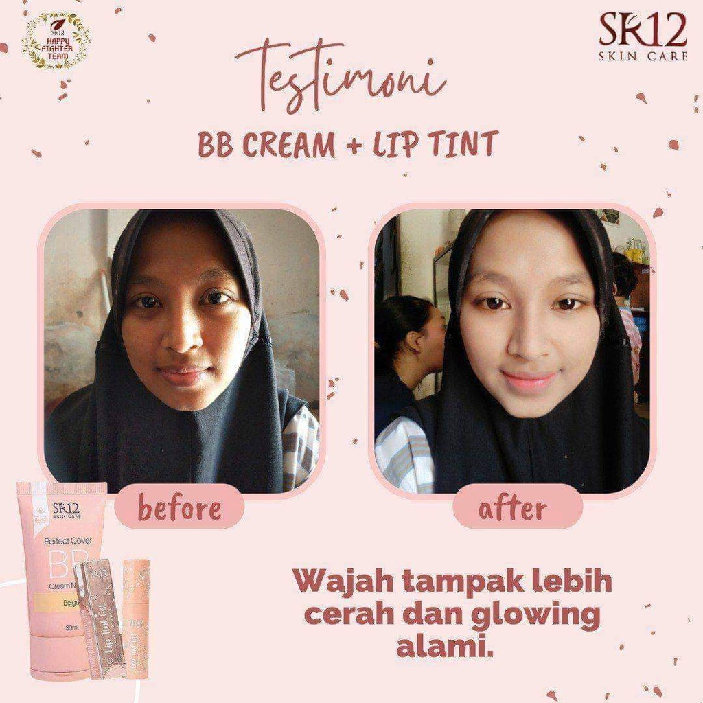 BB Cream SR12 Perfect Cover Natural Look Spf 20 Menutupi Flek Hitam Bekas Jerawat Mencerahkan Kulit Wajah