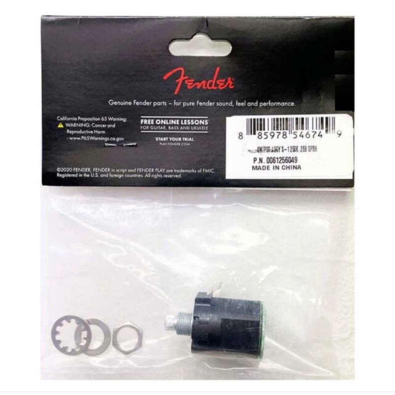 potensio gitar Fender 250K S1 Split Shaft DPDT Potentiometer original