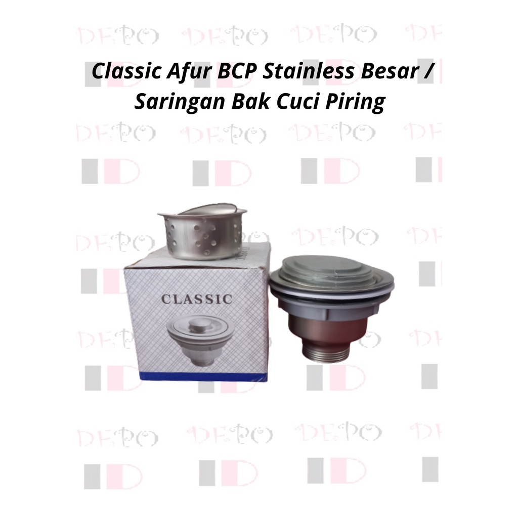 Afur BCP Stainless Besar / Saringan Bak Cuci Piring