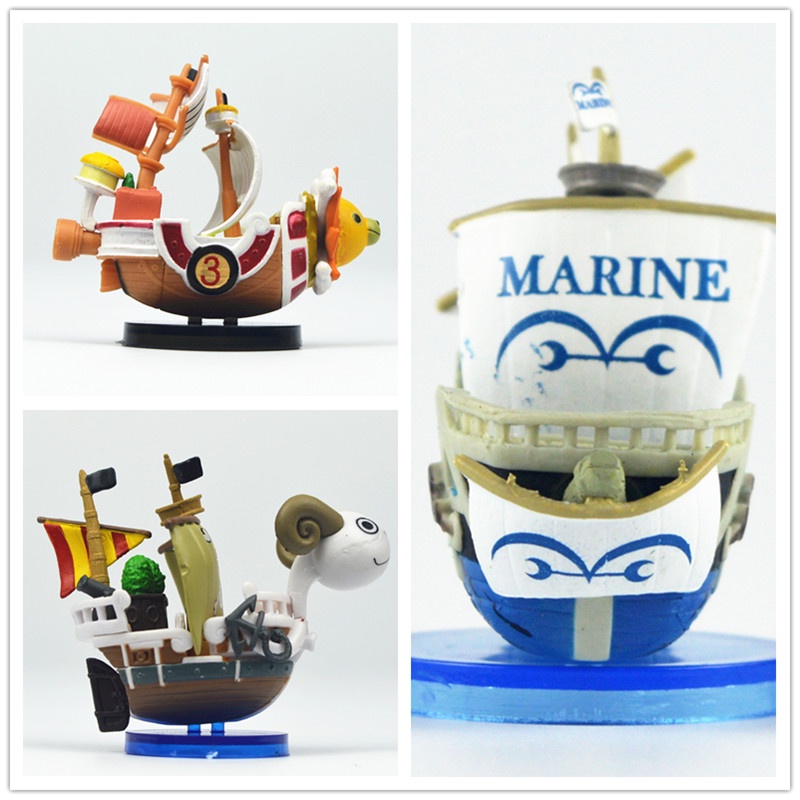 Mainan Action Figure Kapal Bajak Laut One Piece Mini Untuk Koleksi