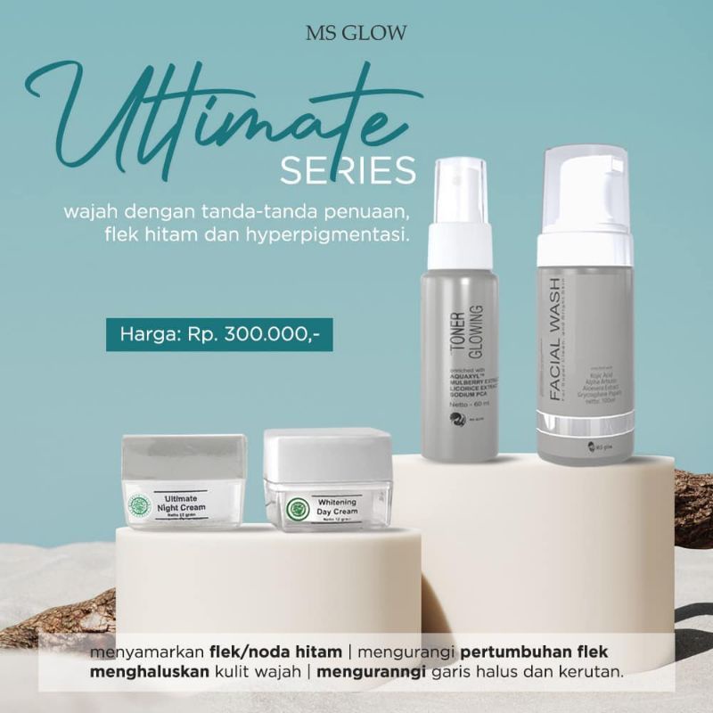 PAKET WAJAH ULTIMATE MS GLOW ORIGINAL (SUDAH BER BARCODE)