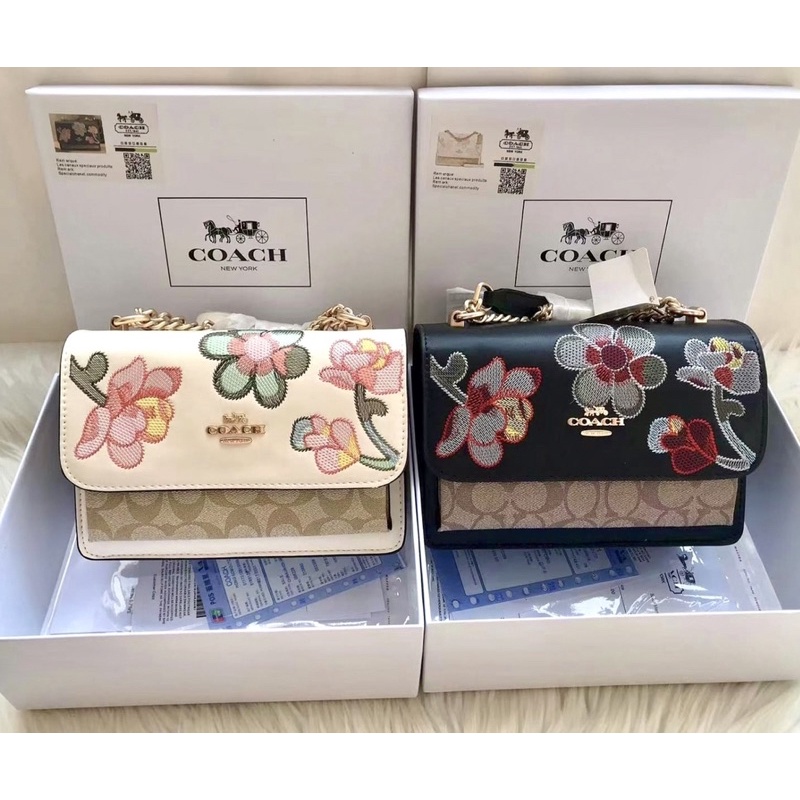 TAS WANITA SELEMPANG FREE BOX FLOWER BUNGA CH071 SLING BAG PREMIUM IMPORT