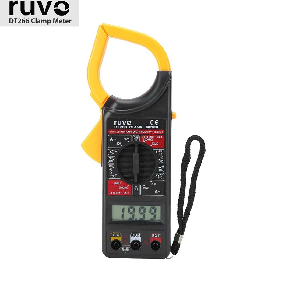 Trx6n1Mb--(BERGARANSI) RUVO Tang Ampere Digital Multimeter / Alat Ukur Listrik Clamp Multi meter DT2