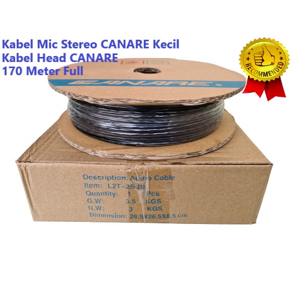 Kabel Mic Stereo CANARE Body Kecil L2T-2S / Kabel Head Canare