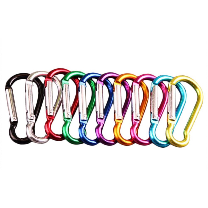 1pc Gantungan Kunci Carabiner Mini Bentuk Labu Bahan Aluminum Alloy Untuk Outdoor / Camping