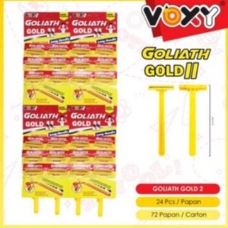 Cukuran Jenggot Murah Voxy GOLIATH Gold Pisau 2 Pisau Cukur Jenggot / Pisau Cukur Kumis Merek GOLIATH