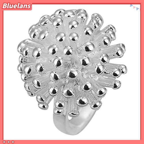 Bluelans Women Fashion Silver Plated Fireworks Daisy Pattern Ring Wedding Jewelry Gift