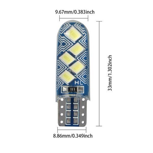 Lampu LED T10  Kedip Flash 8 jelly senja sein sen sign riting gel sepeda motor 3030 mobil super terang