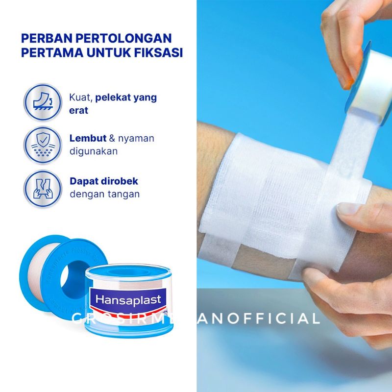 HANSAPLAST PLESTER ROL KERTAS 2.5 cm x 5 m BARU! PERBAN TANPA RASA SAKIT, LEMBUT, NYAMAN DIKULIT, BEBAS BAKTERI